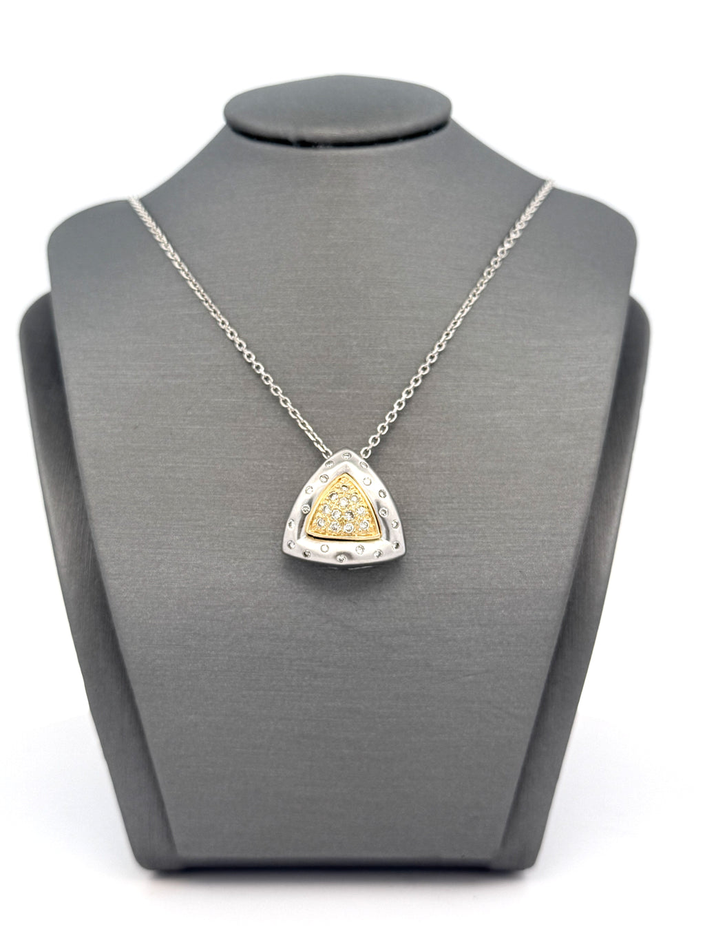 14k WYG 0.25 CT Diamond Ladies Pendant Necklace, 9.1g, S108791