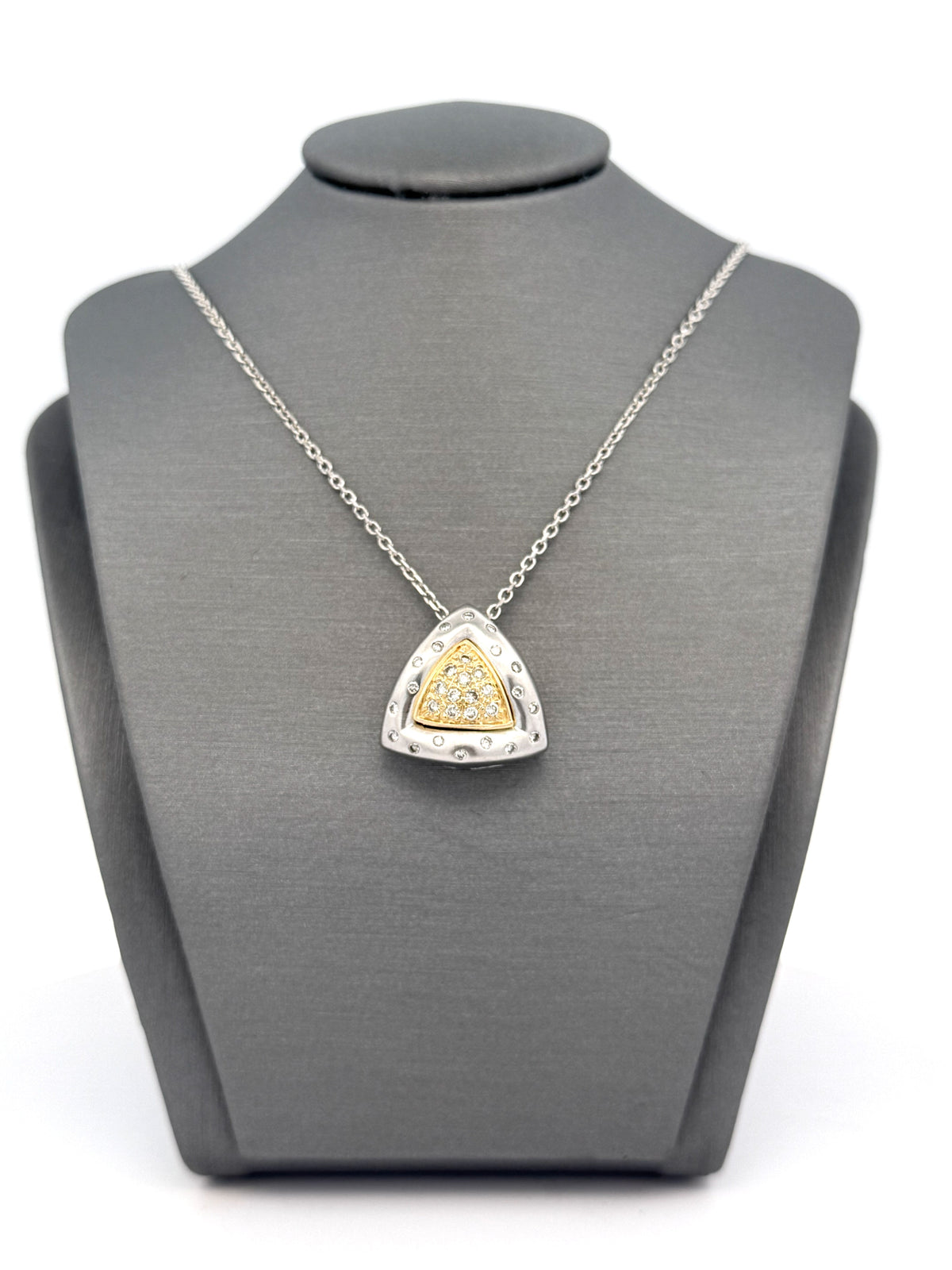 14k WYG 0.25 CT Diamond Ladies Pendant Necklace, 9.1g, S108791