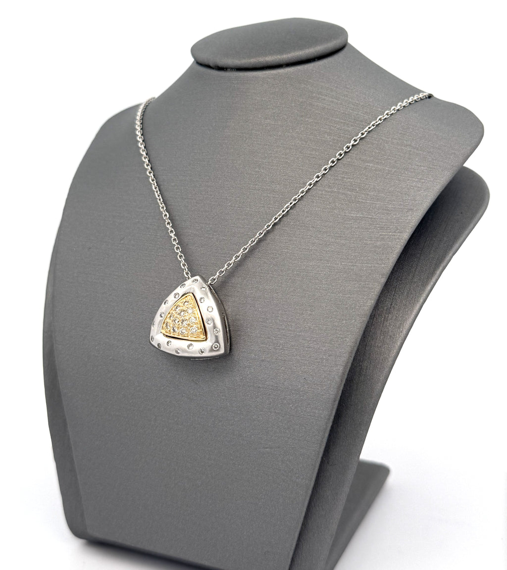 14k WYG 0.25 CT Diamond Ladies Pendant Necklace, 9.1g, S108791