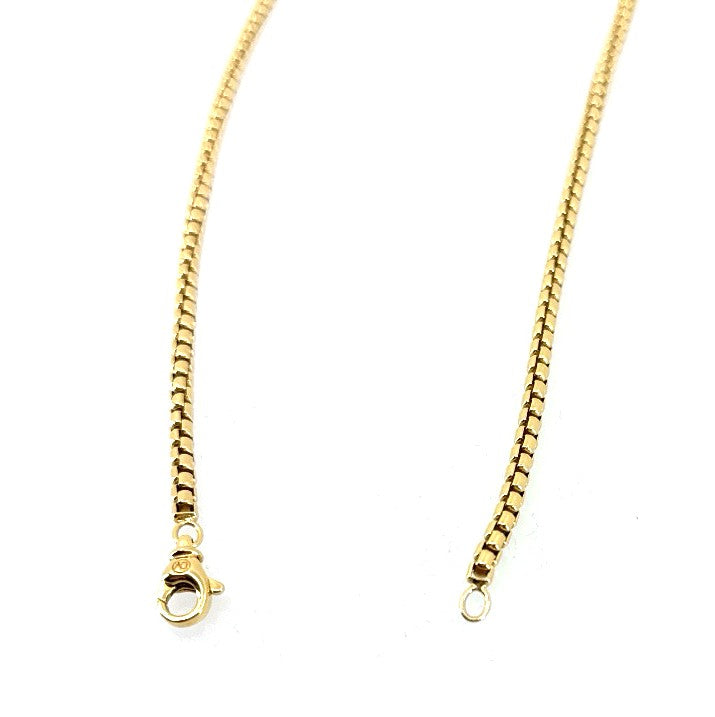 David Yurman 3.4 mm Men's Box Chain Necklace 18K Gold, 22", S108803 (Pre-owned)