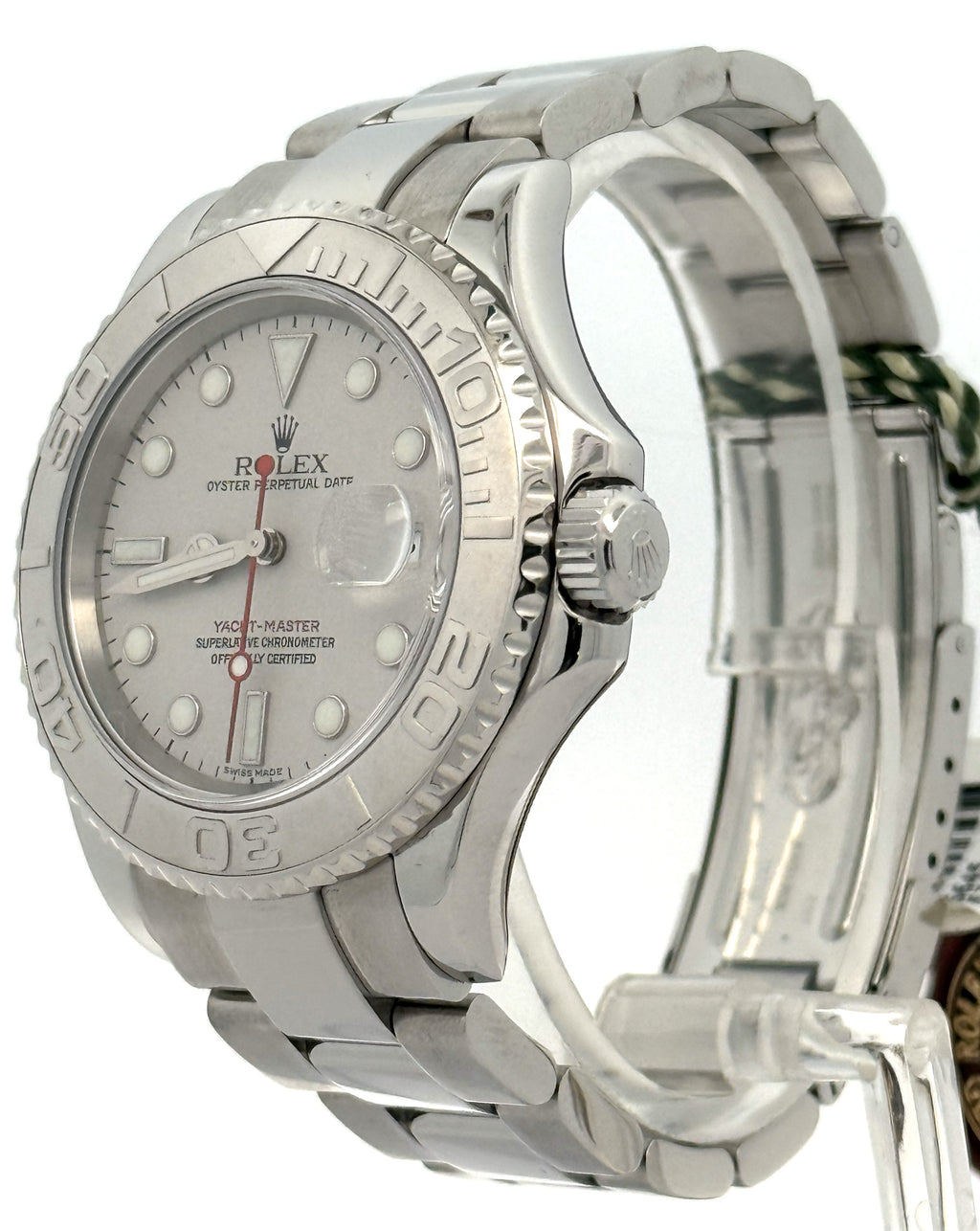 Pre-Owned Rolex Yacht Master 40mm Stainless Steel Watch 16622 Plat Bezel, S16645