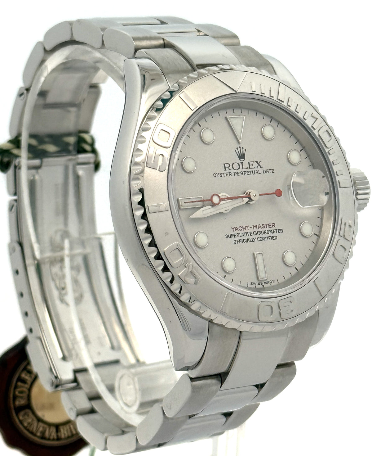 Pre-Owned Rolex Yacht Master 40mm Stainless Steel Watch 16622 Plat Bezel, S16645
