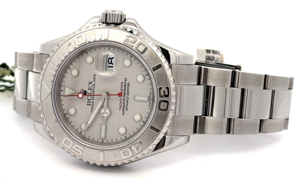 Pre-Owned Rolex Yacht Master 40mm Stainless Steel Watch 16622 Plat Bezel, S16645
