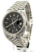 Pre-owned Rolex Datejust 36mm Stainless Steel Watch 126234 Gold Fluted Bezel, S107479