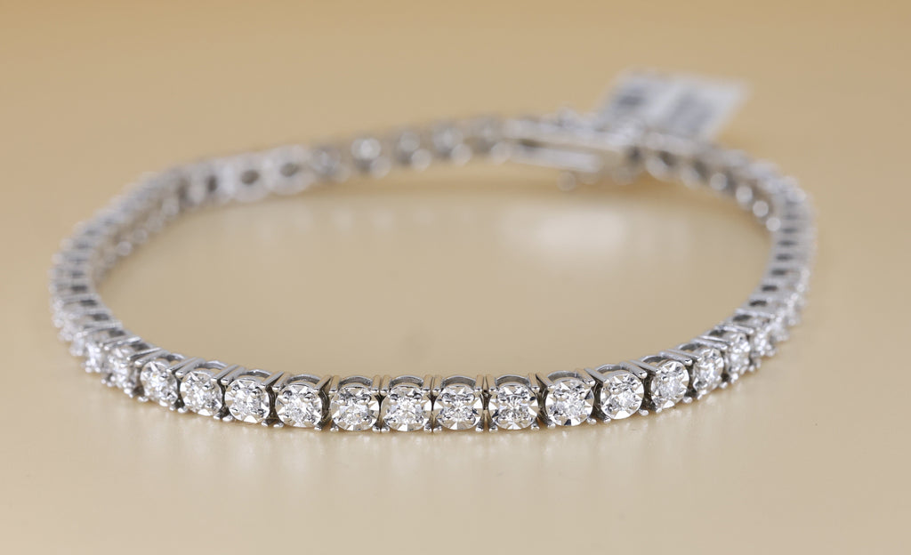 14k White Gold 1.75 CT Diamond Tennis Bracelet Weight 14.5g Length 8", S108746