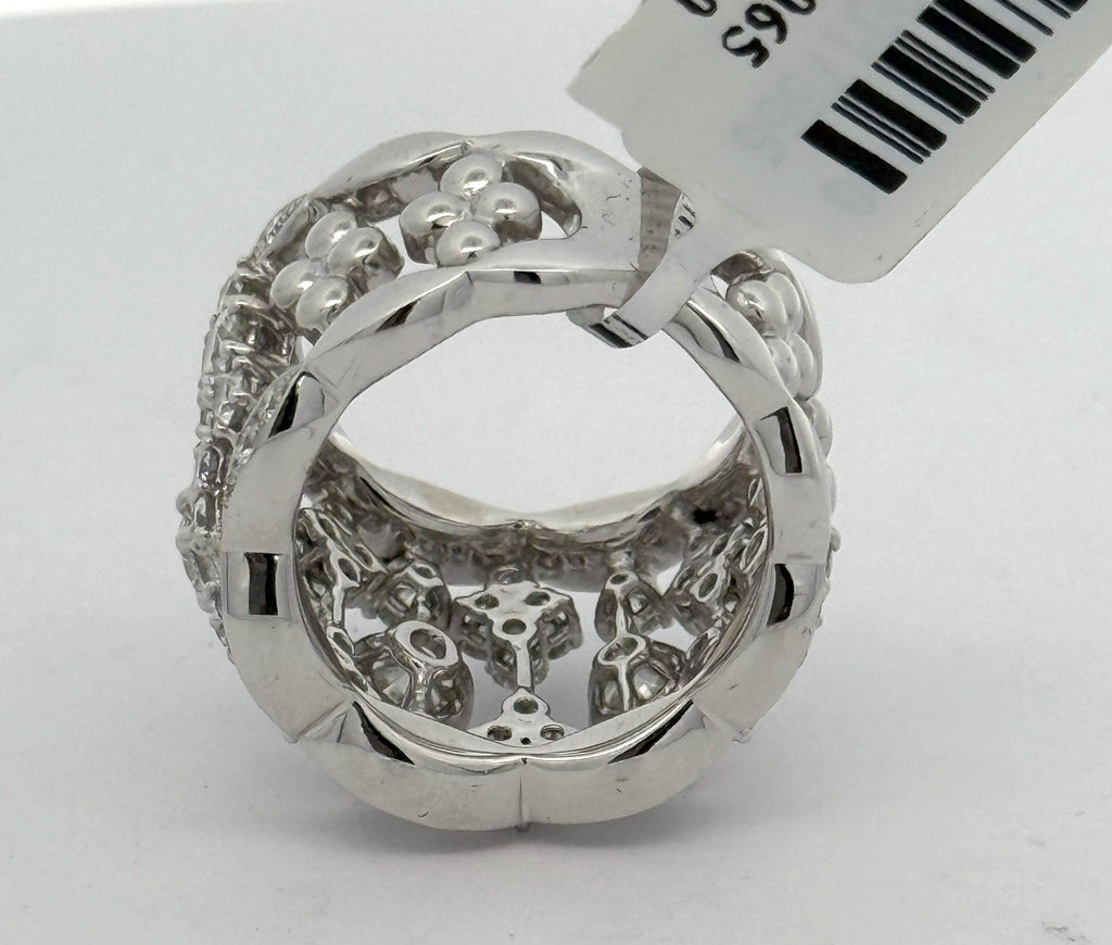 18K White Gold 3.5CT Diamond Ladies Cocktail Ring, 15.0gm Size 6 S16552