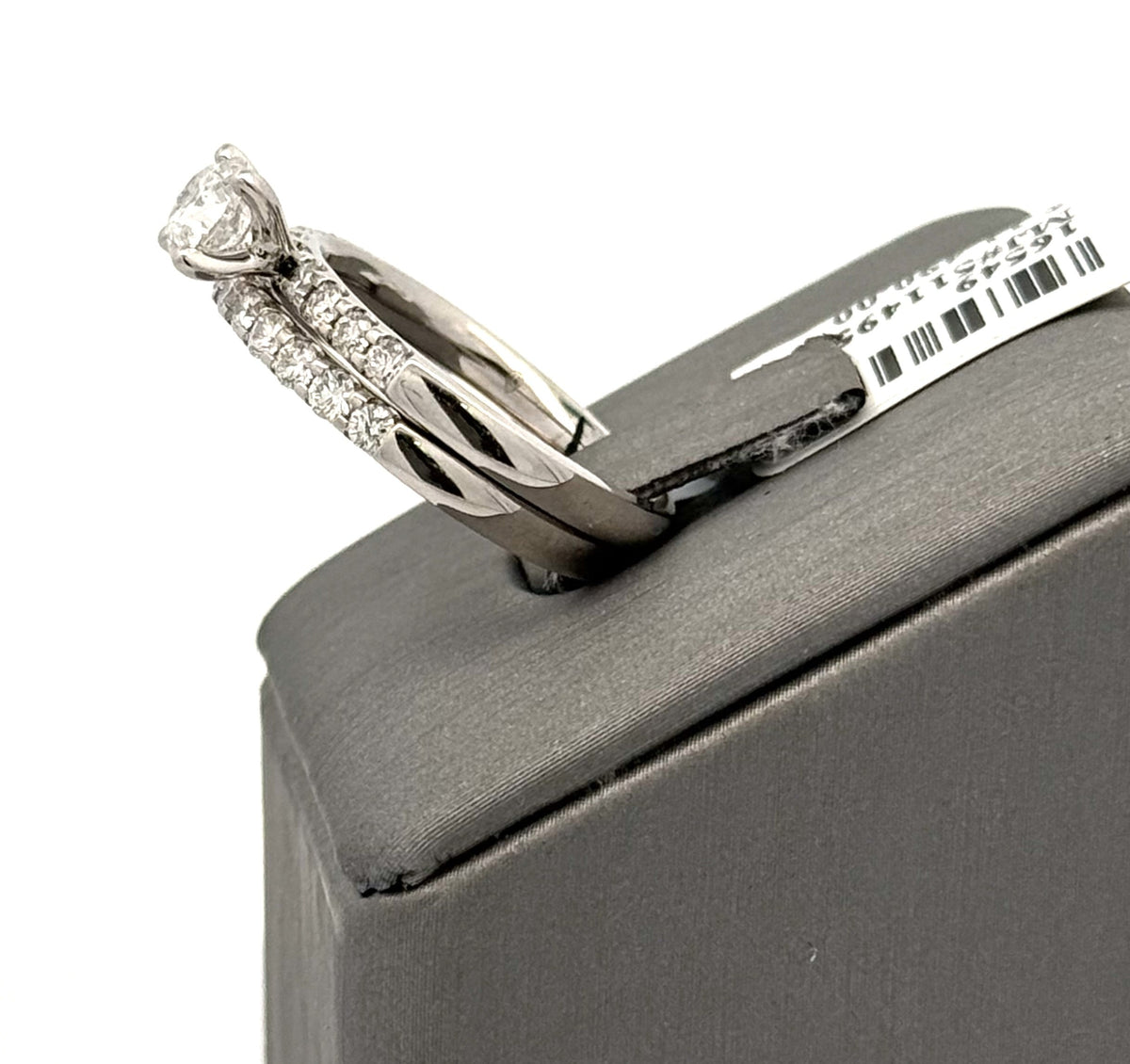 Platinum 1.50 CT Diamond Engagement Ring Set, Size 7, 9.3gm, S16549