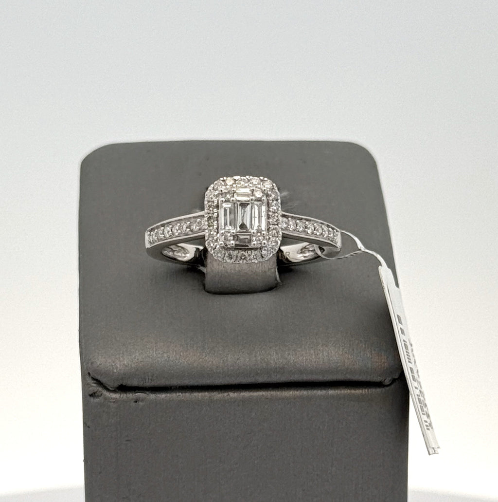 10k White Gold 0.50CT Diamond Engagement Ring Size 8 S16547