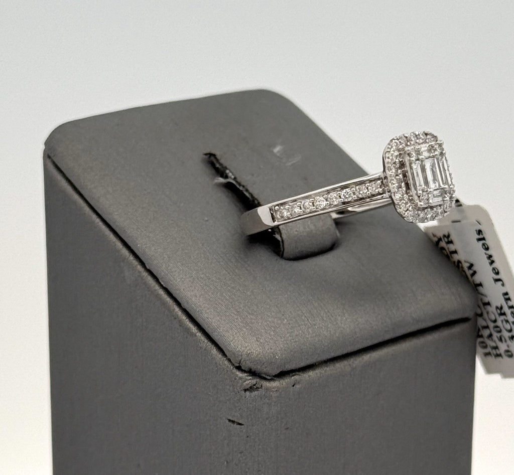 10k White Gold 0.50CT Diamond Engagement Ring Size 8 S16547
