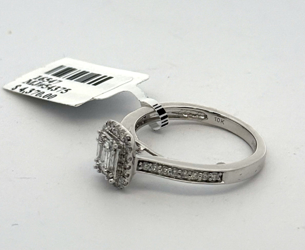 10k White Gold 0.50CT Diamond Engagement Ring Size 8 S16547