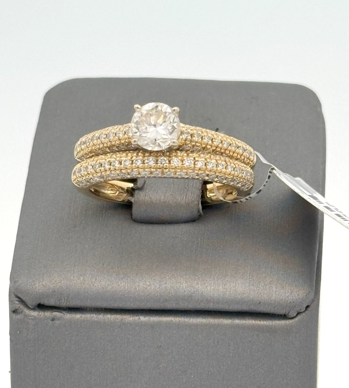 14k Yellow Gold 2.50CT Diamond Engagement Ring Set, Size 6.75, S16555
