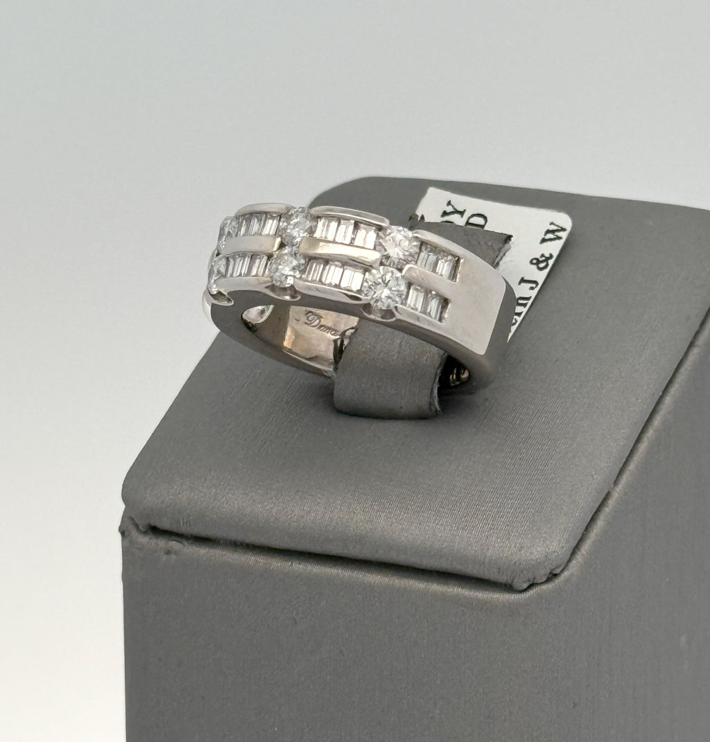 14k White Gold 1.00CT Ladies Diamond Ring, 9.4gm, Size 6, S108308