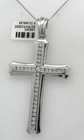 Men's 14k White Gold 2.00 CT Diamond Cross, 22.6gm,S108382