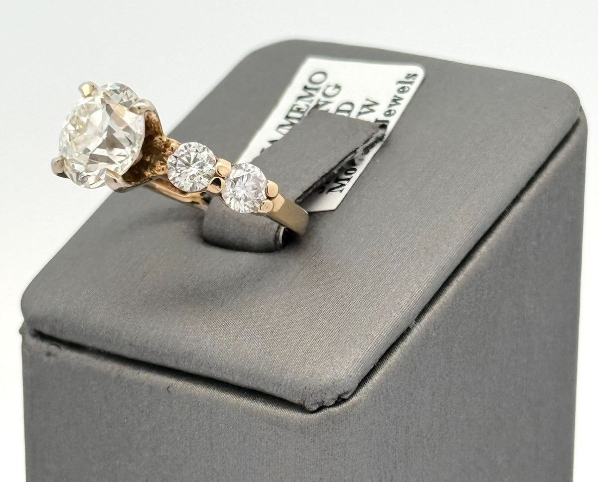 14k Yellow Gold 3.75 CT Diamond Engagement Ring, 3.4gm, S16452