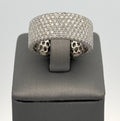 14k White Gold 7.5CT Diamond Men's Pave Band, 9.4g, Size 11.25, S107463