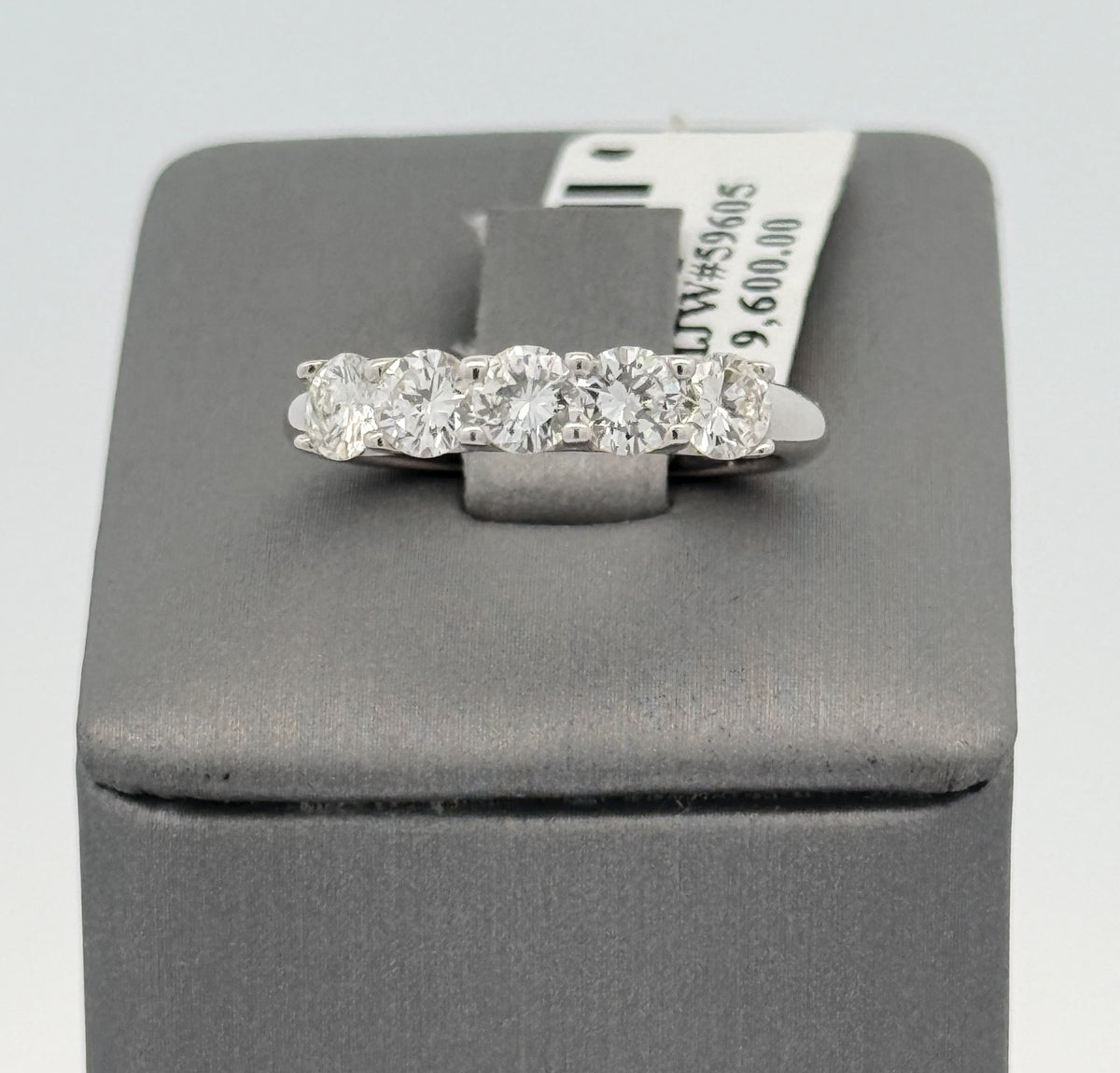 14k White Gold 1.50 CT Diamond Engagement Ring, 3.6g, Size 6.75, S104642
