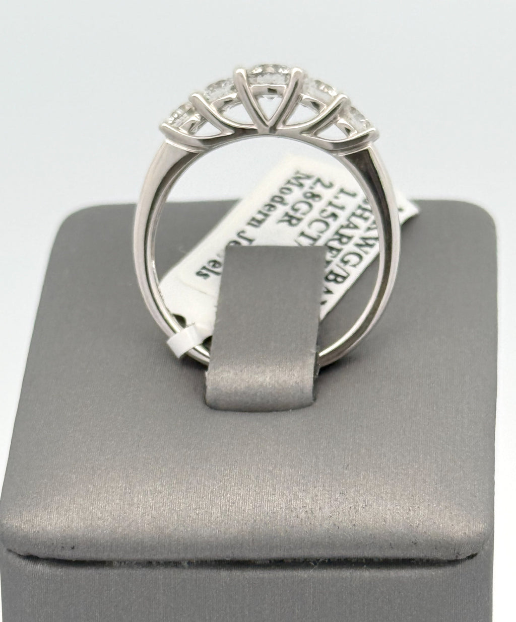 14k White Gold 1.15CT Round Diamond Ring, 2.8gm, Size 7.5 S14867