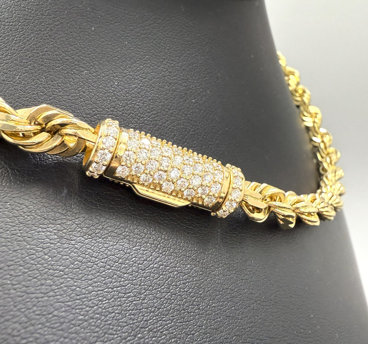 18k Yellow Gold Men's Rope Chain Necklace, 129.4gm, 7.5mm, 24", S108398