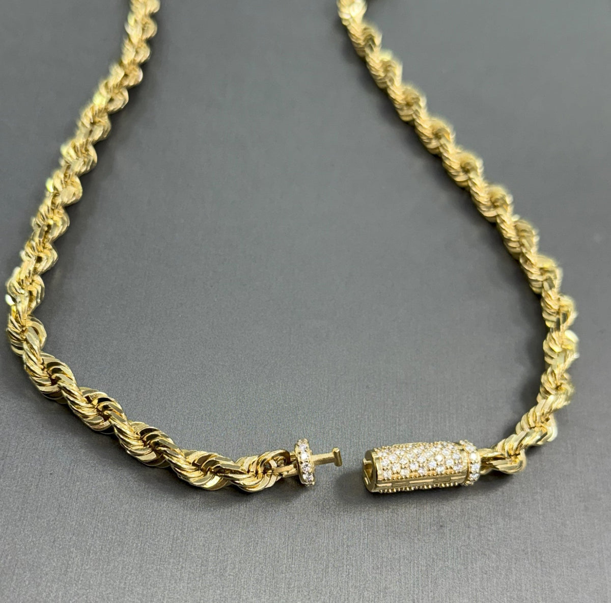 18k Yellow Gold Men's Rope Chain Necklace, 129.4gm, 7.5mm, 24", S108398