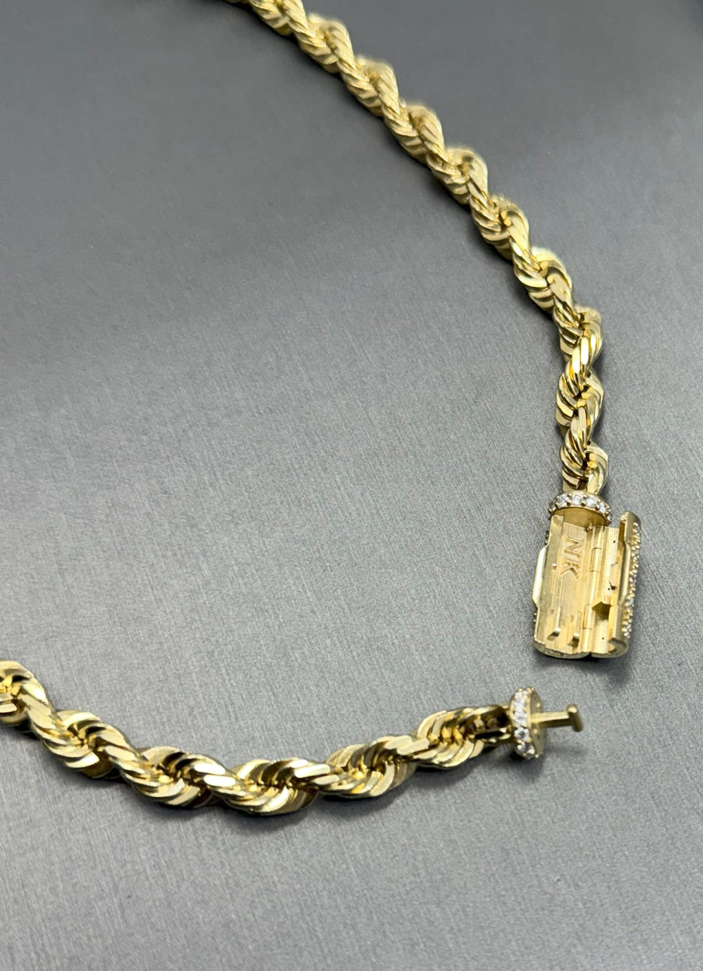 18k Yellow Gold Men's Rope Chain Necklace, 129.4gm, 7.5mm, 24", S108398