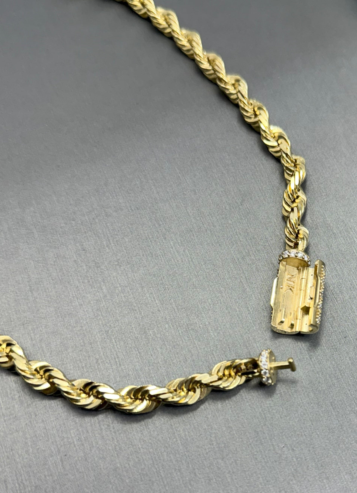 18k Yellow Gold Men's Rope Chain Necklace, 129.4gm, 7.5mm, 24", S108398