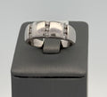 14k White Gold 0.25 CT Diamond Men's Band, 8.9gm, Size 11, S13996
