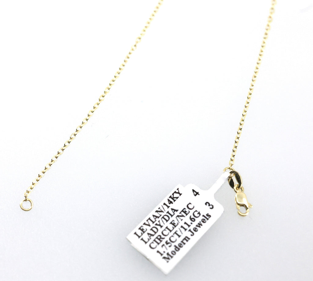 Le Vian 14k Yellow Gold 1.50 CT Lady Circle Pendant Necklace, S16811