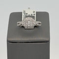 14k White Gold 0.75CT Diamond Engagement ring, Size 7,75, 4.1g S106984