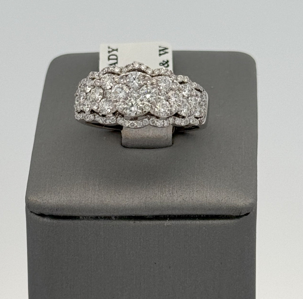 18K White Gold 1.21 CT Diamond Engagement ring, Size 7,5, 7.5g S108305