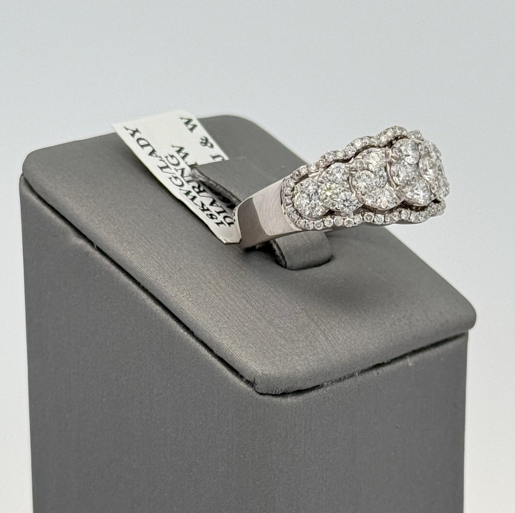 18K White Gold 1.21 CT Diamond Engagement ring, Size 7,5, 7.5g S108305