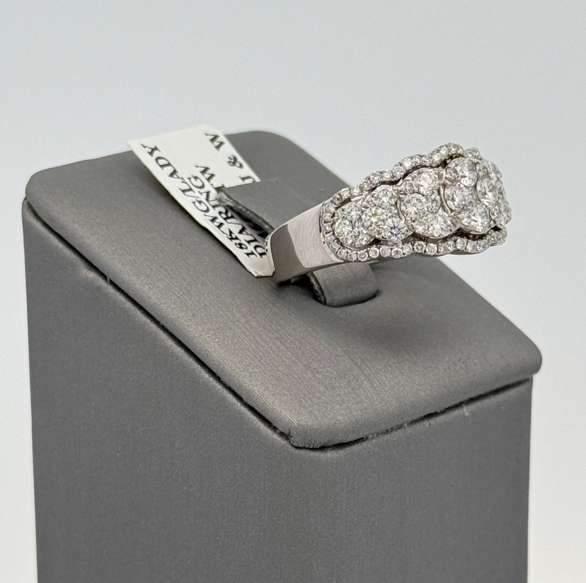 18K White Gold 1.21 CT Diamond Engagement ring, Size 7,5, 7.5g S108305