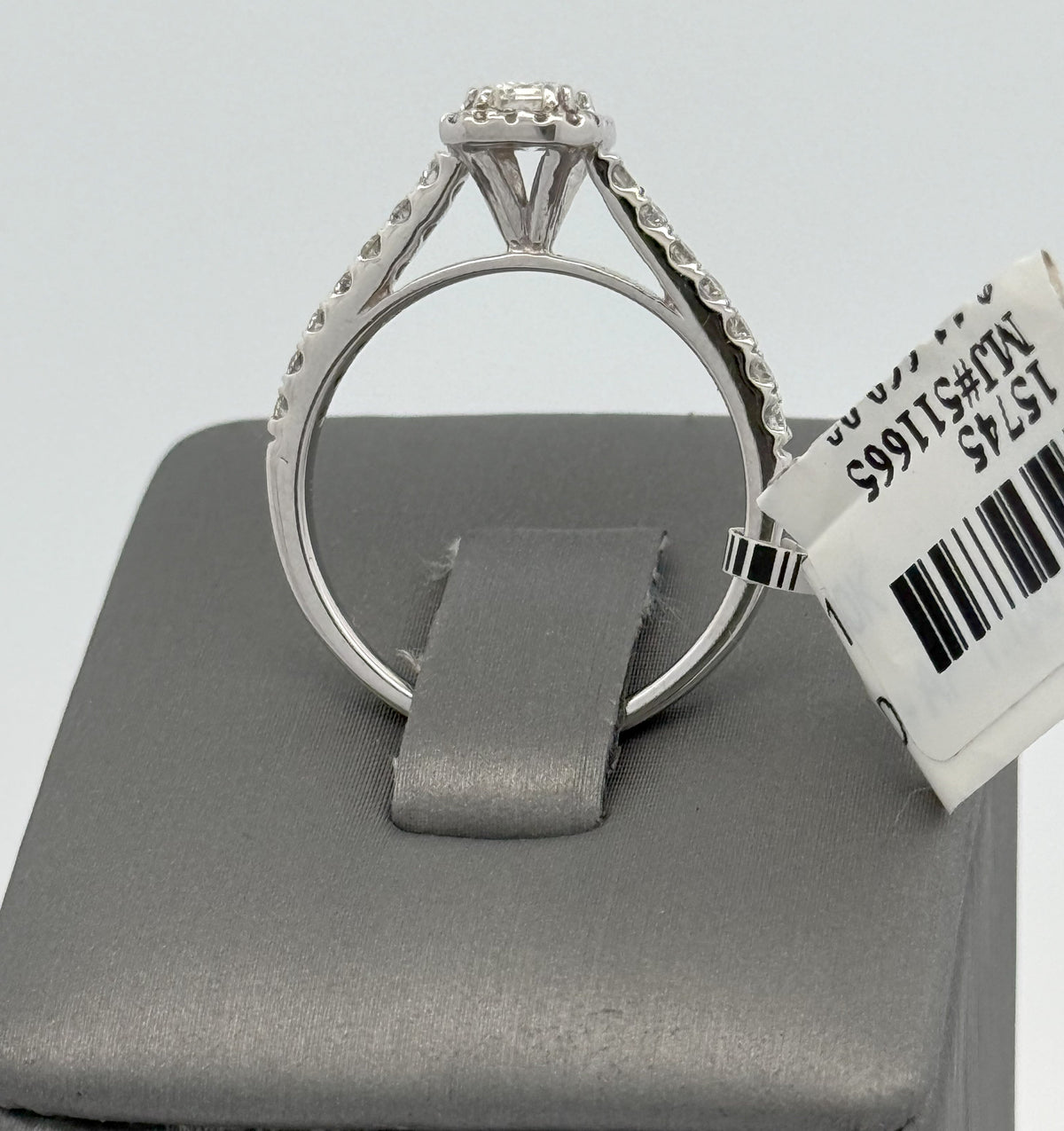 10k White Gold 1.0CT Diamond Engagement Ring Size 7.5 S15745