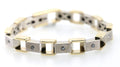 14k  White & Yellow Gold Fancy Men's Bracelet, 68.5gm, 9", S108846