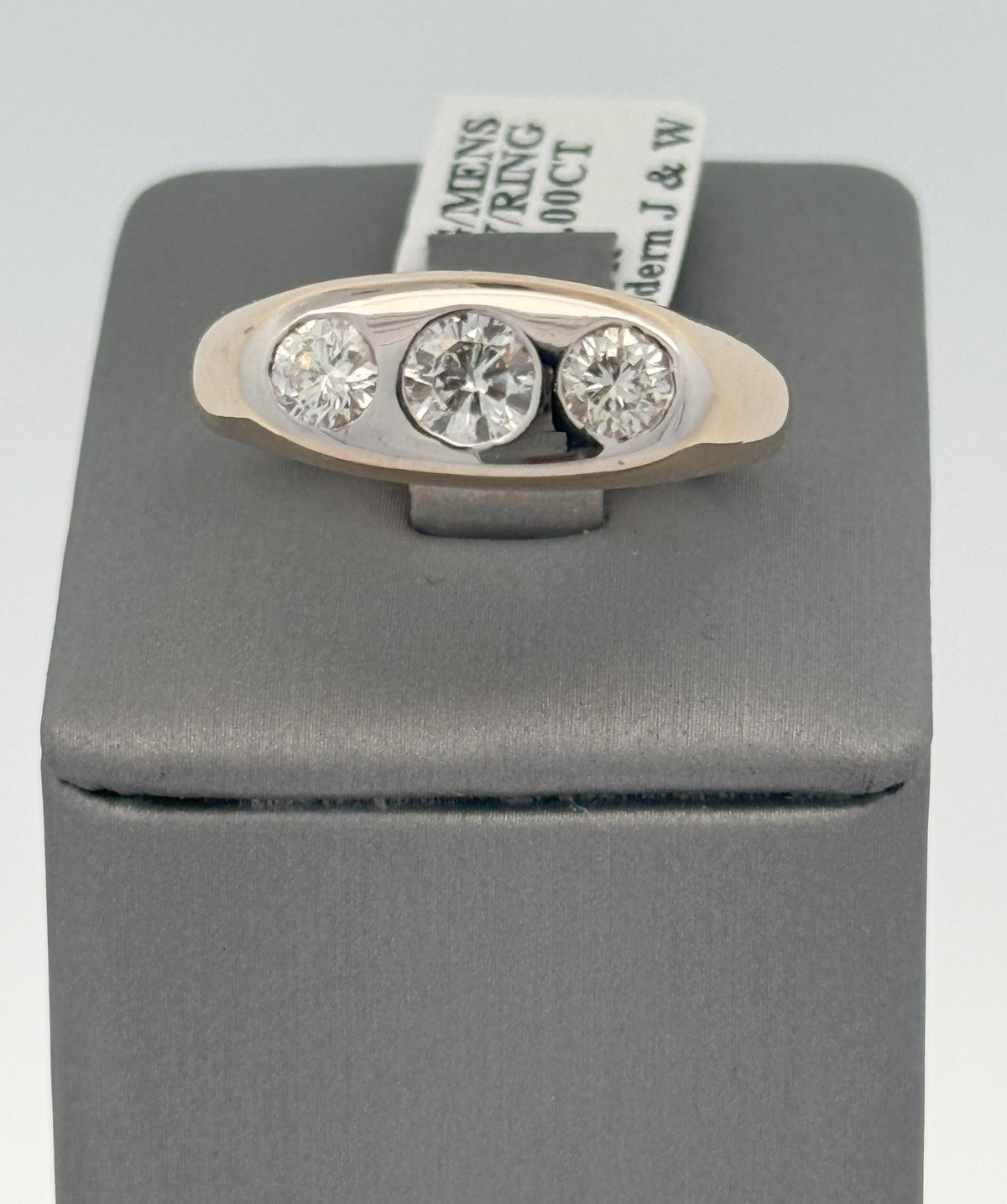14k Yellow Gold 0.75 CT Diamond Men's Band, 9.2gm, Size 11.75, S108144