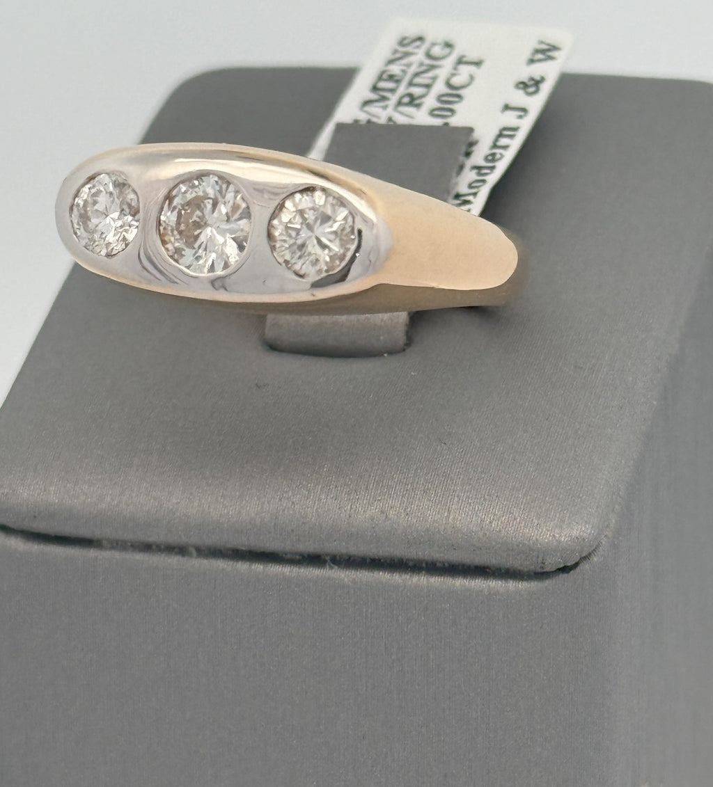 14k Yellow Gold 0.75 CT Diamond Men's Band, 9.2gm, Size 11.75, S108144