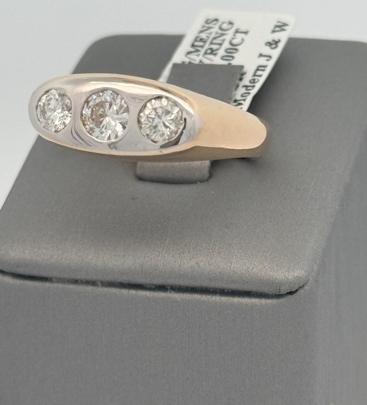 14k Yellow Gold 0.75 CT Diamond Men's Band, 9.2gm, Size 11.75, S108144