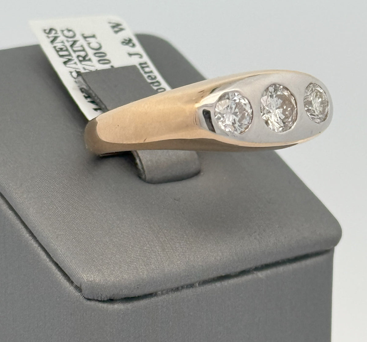14k Yellow Gold 0.75 CT Diamond Men's Band, 9.2gm, Size 11.75, S108144