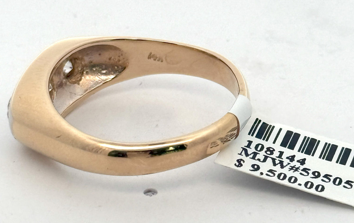 14k Yellow Gold 0.75 CT Diamond Men's Band, 9.2gm, Size 11.75, S108144