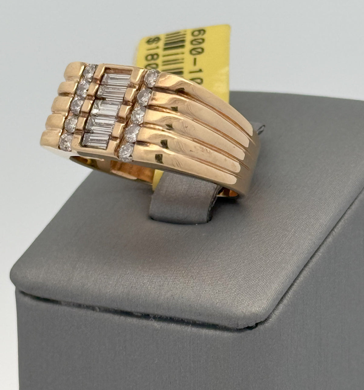 14k Yellow Gold 0.75 CT Diamond Men's Wedding Band, 9.0g, Size 10, S108433