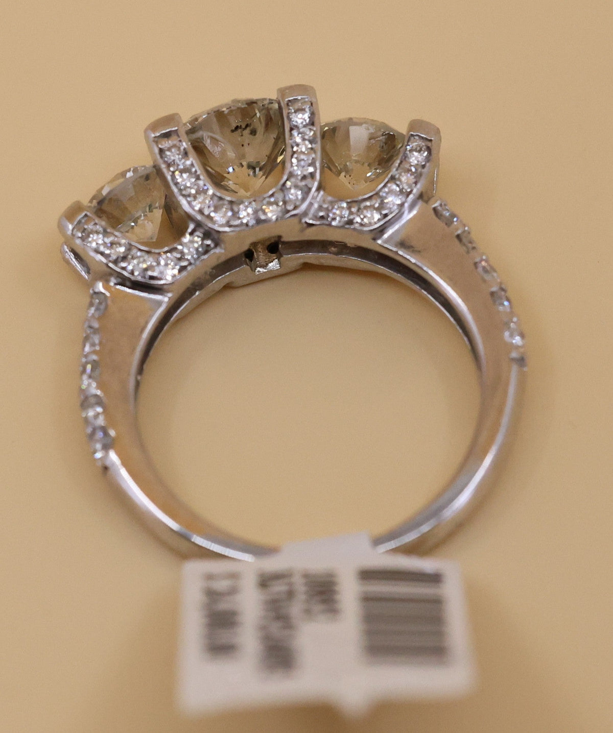 14k White Gold 2.95CT Diamond Engagement Ring, 5.0g, Size 5.5, S108852