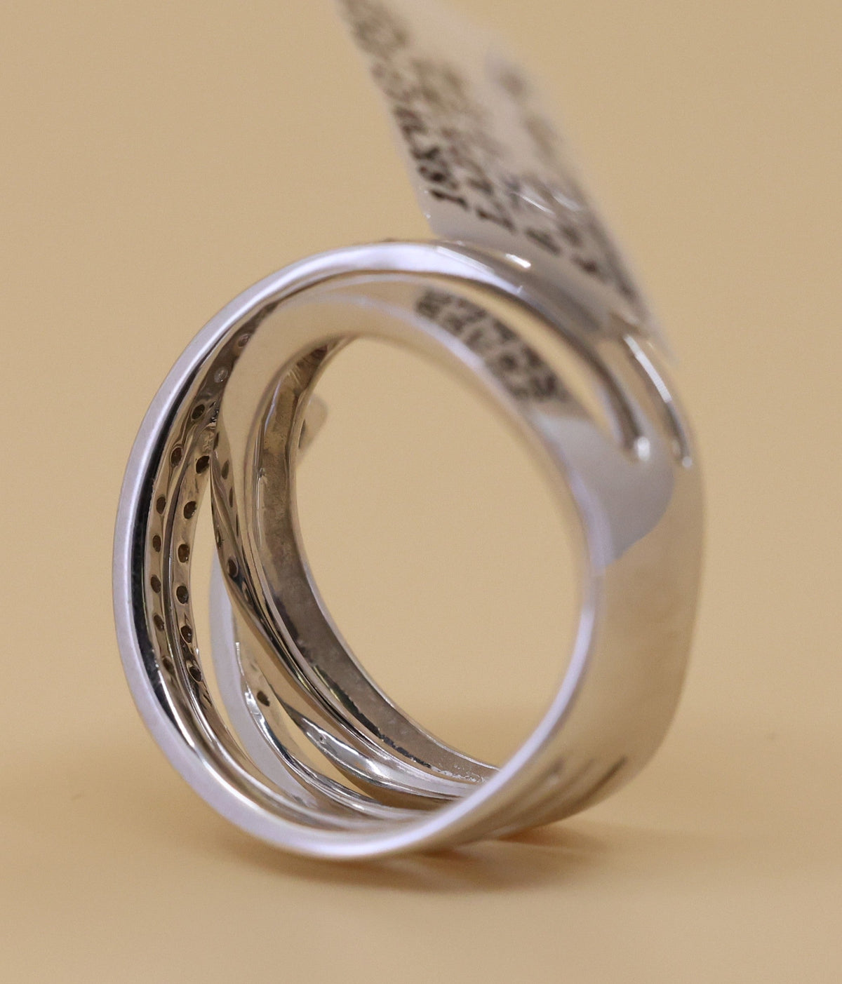 18k White Gold Ladies 0.50 CT Diamond Fancy Ring, 8.9gm, Size 7.25, S108854