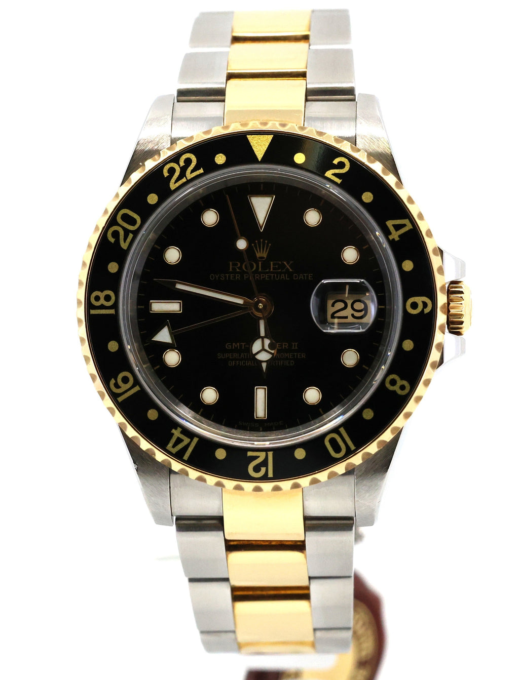 Rolex GMT-MASTER II 40mm Watch 2 Tone Watch 16713 Ceramic Bezel, S15868