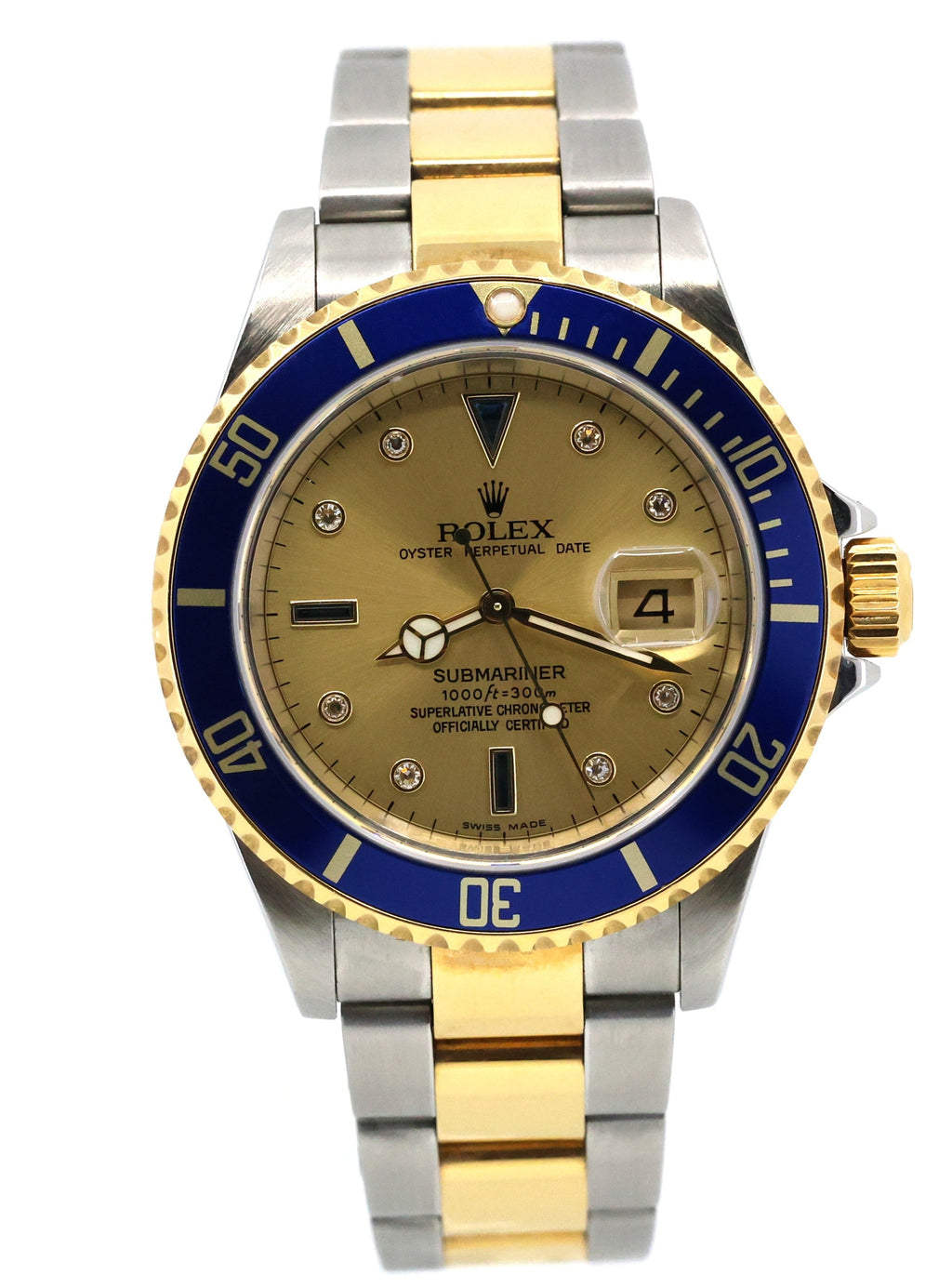 Pre-Owned Rolex Submariner Date 16613, 18k Gold & Stainless Steel Watch, S103619
