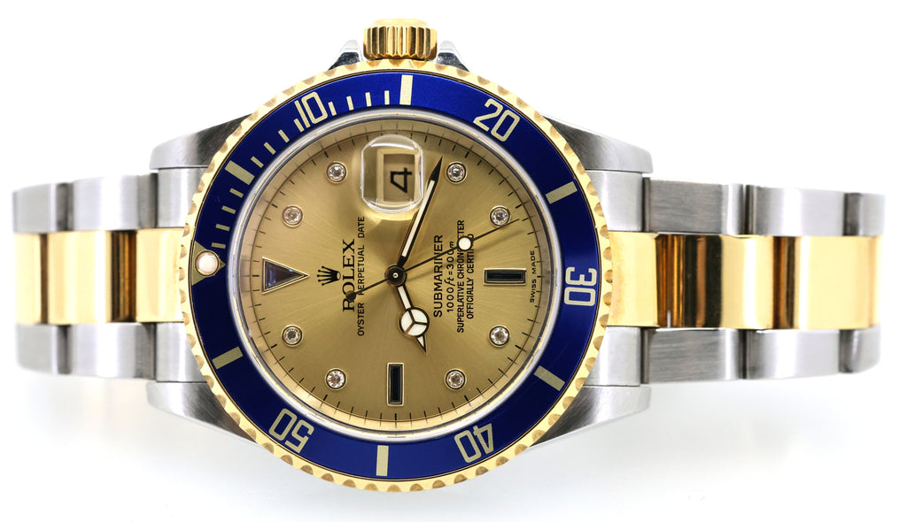 Pre-Owned Rolex Submariner Date 16613, 18k Gold & Stainless Steel Watch, S103619