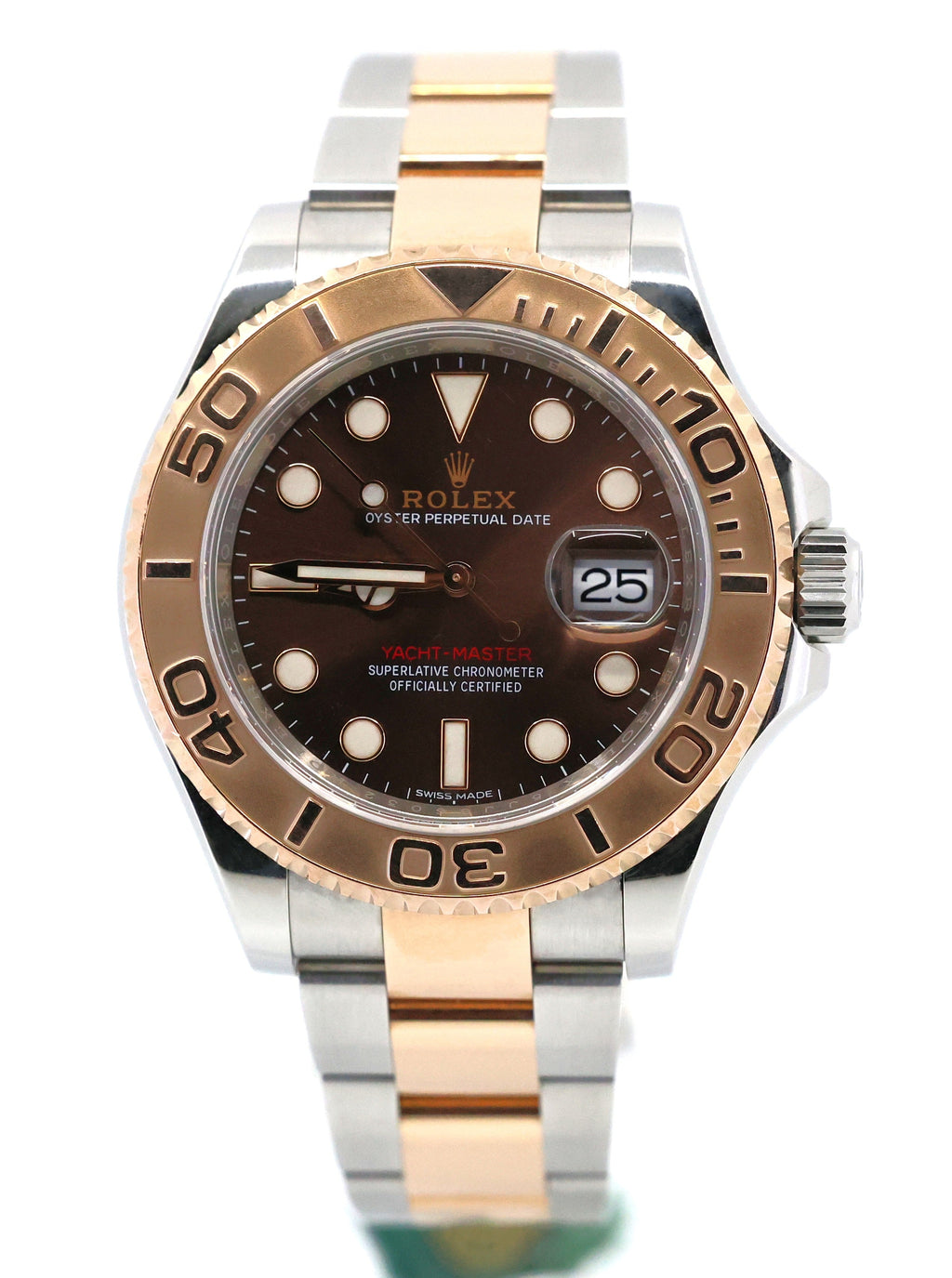 Pre-Owned Rolex Yacht-Master 116621 Rose Gold & SS Chocolate Dial 40mm, S107710
