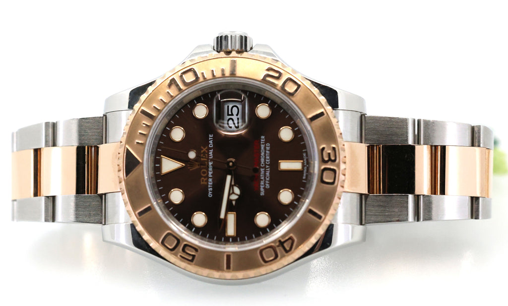 Pre-Owned Rolex Yacht-Master 116621 Rose Gold & SS Chocolate Dial 40mm, S107710