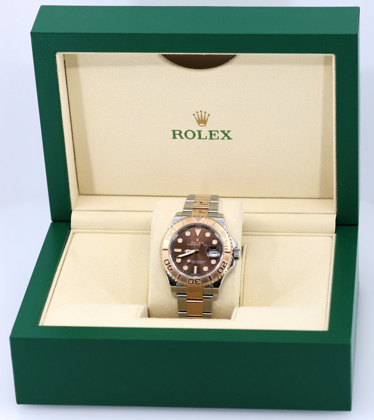 Pre-Owned Rolex Yacht-Master 116621 Rose Gold & SS Chocolate Dial 40mm, S107710