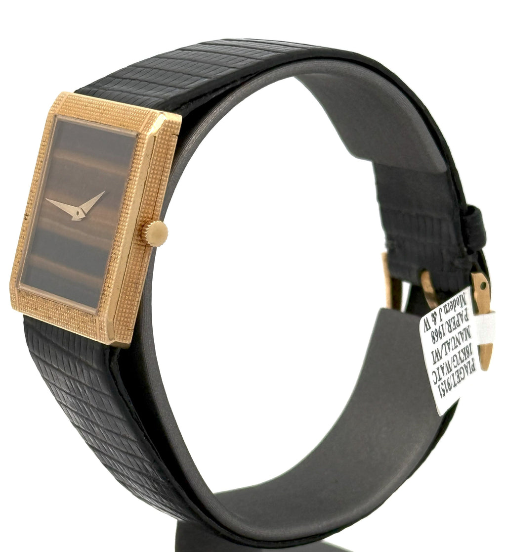 Vintage Piaget 9151 Solid 18K Yellow Gold Tiger Eye Dial watch 1968 (Pre-owned)