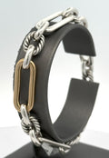 David Yurman Madison Chain/Bracelet silver & 18k Yellow Gold Lady Bracelet, 35,2Gm S108450 (Pre-owned)
