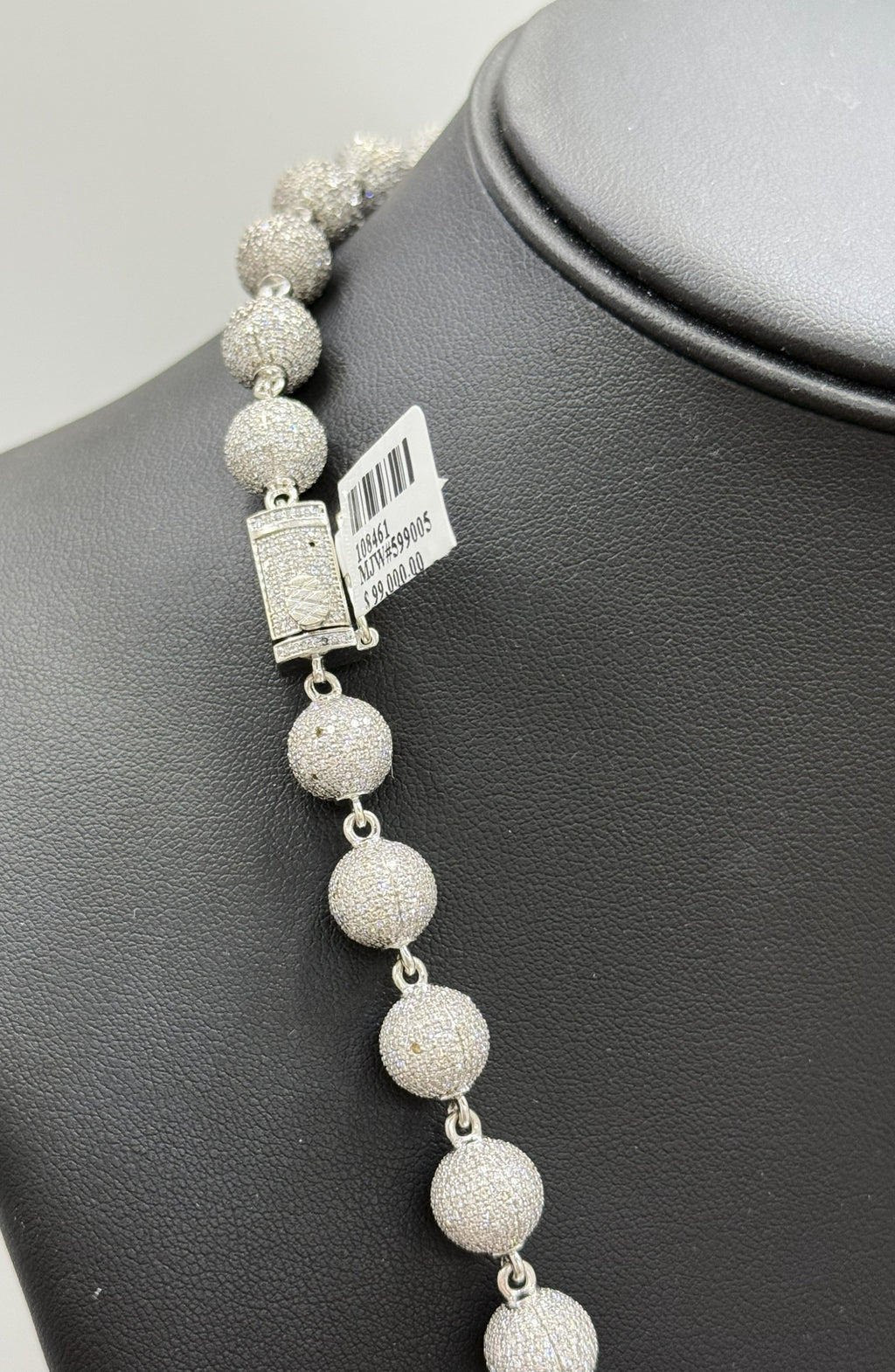 14k White Gold 11.75CT Men's Chain Necklace , 111.5g, 22", S108461 (Pre-owned)